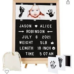 FIGEPO Baby Pregnancy Announcement Felt Board with Letters - 10inch X 12inch